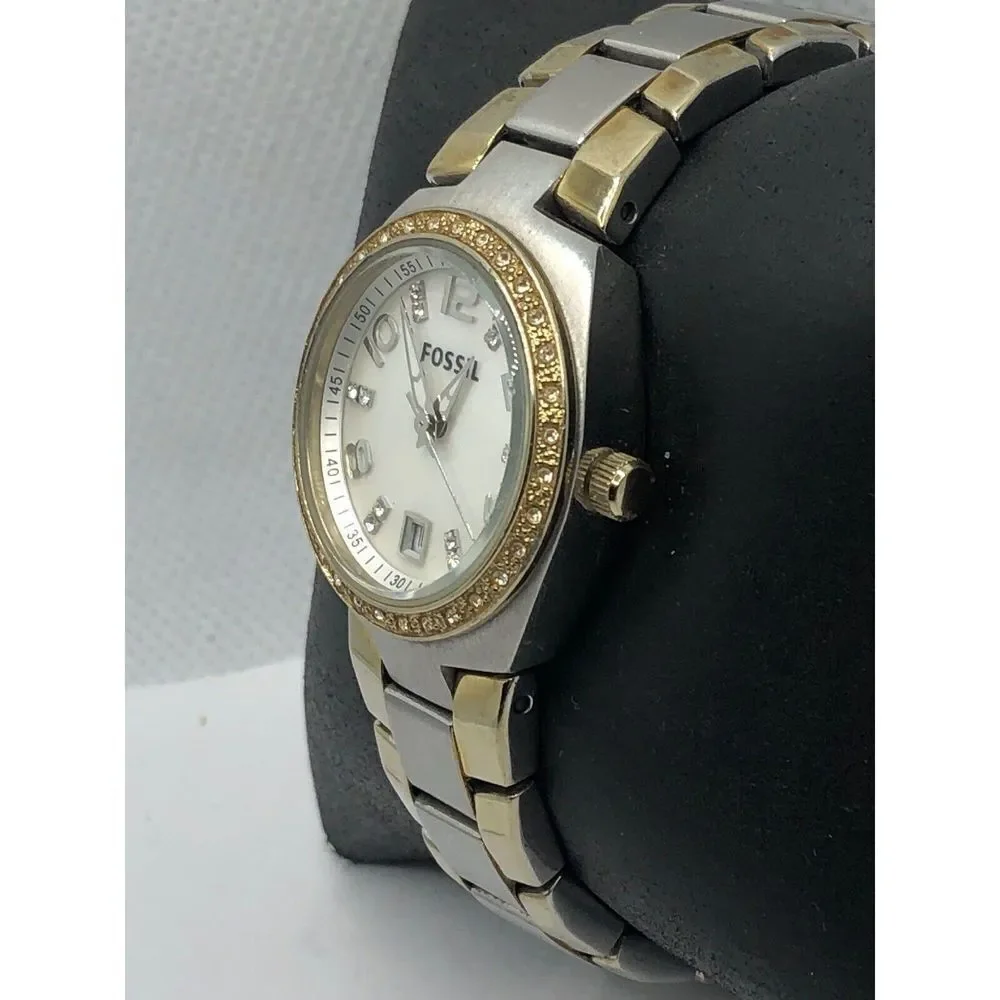 Fossil AM4187 Mens Two Tone Stainless Steel Analog Dial Quartz Wrist Watch HK465